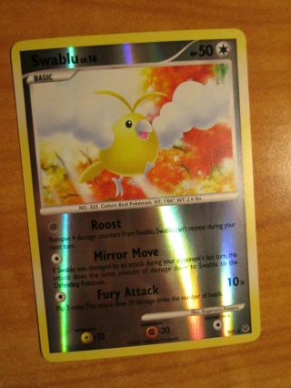 Lp Pokemon Shiny Swablu Card Platinum Base Set Sh5 Secret Rare Reverse Foil/holo