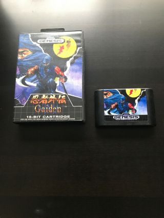 Rare Ninja Gaiden Game For Sega Genesis Cart & Box