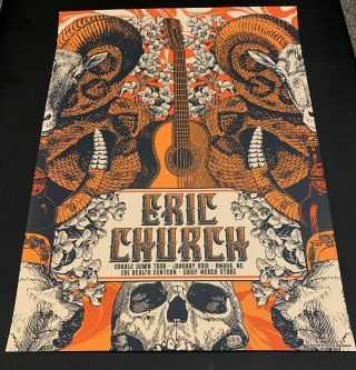 Eric Church Tour 2019 Omaha Nebraska Pop Up Store Middle Poster Rare