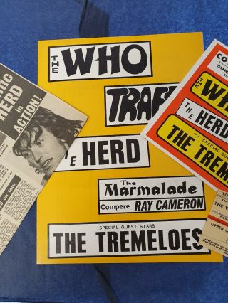 Rare The Who Programme.  Hand Bill Flyer 1967