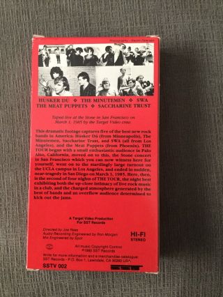 The Tour VHS Husker Du The Minutemen The Meat Puppets Saccharine Trust SWA Rare 2