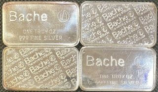 Bache 1 Oz Silver Bar.  999 Rare Logo Back Edition “the Winning Attitude”