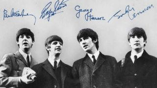 Rare Autographed The Beatles Glossy 8x10 Photo Print