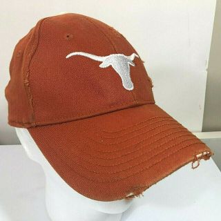 University Of Texas Ut Longhorns Mens Large Baseball Cap Hat Distressed Rare