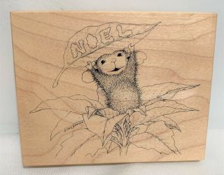 Stampa Rosa House Mouse Joyous Noel Christmas Mudpie Mice Rubber Stamp Rare