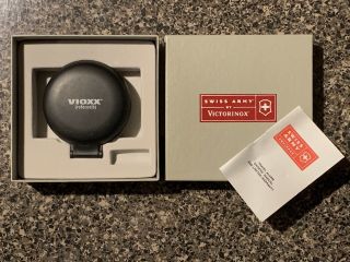 Rare Swiss Army By Victorinox “dual Time” Travel Clock With Merck Vioxx Logo