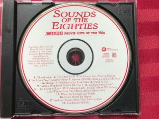 Time Life Sounds Of The Eighties Cinemax Movie Hits Of The 80s Rare Cd Oop