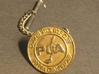 Rare 1991 Pga Crooked Stick Golf Club Tie Tac 10k Gold Fill Orig Box Beauty