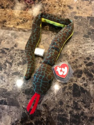 TY Beanie Baby Slither the Snake 3rd/1st Generation MWMT - MQ (Retired/Rare) 2