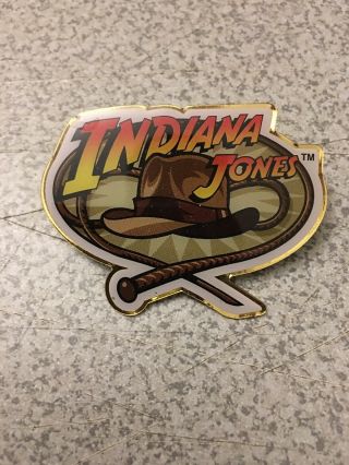 Indiana Jones Hat & Whip Pin Lucas Film Disney Vintage Rare
