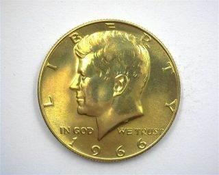1966 Sms Kennedy Silver 50 Cents Exceptional Uncirculated Rare This
