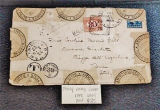 Nystamps Italy Stamp Early Cover Rare Seal Paid: $85