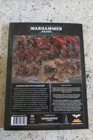 WARHAMMER CRIMSON SLAUGHTER CODEX 2013 VERY RARE HARDCOVER WITH DUSTJACKET B 2