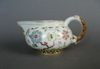 A Rare 19th C.  Herend Porcelain Cream Jug With China Man Handle And Spout.