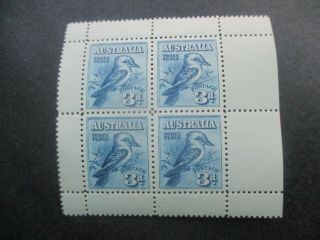 Pre Decimal Stamps: 3d Kookaburra Mini Sheet Mh - Rare (d96)