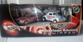Rare Hot Wheels 100 American Racing 69 Mustang & 41 Willys Coupe Misb
