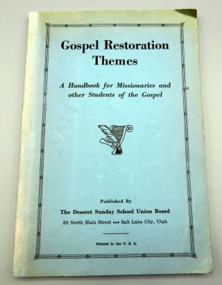 RARE 1936 LDS Mormon Missionary Handbook 1949 Discussions Gospel Training Lesson 2