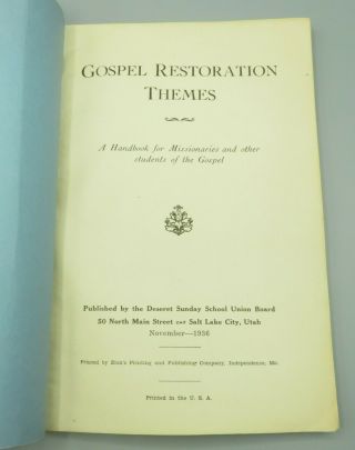 RARE 1936 LDS Mormon Missionary Handbook 1949 Discussions Gospel Training Lesson 4
