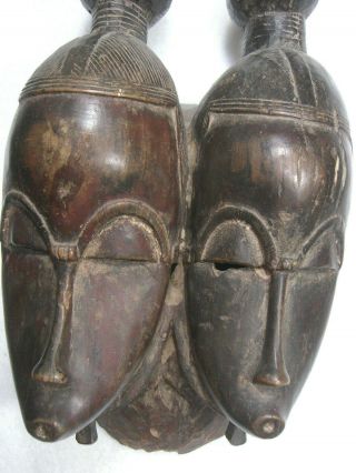 Baule Rare vintage double face Mask Cote d ' Ivoire African Art 2