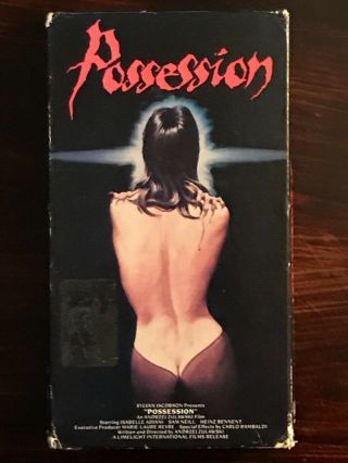 Possession Vhs Rare Erotic Horror Vestron Video Isabelle Adjani Sam Neill