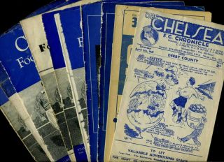 10 Chelsea Home Programes From 1946 To 1951 - Rare Opportunity