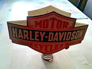Rare Vintage 1940 ' s Harley Davidson Motorcycle Display sign 4