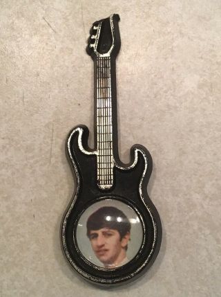 Vintage 1960’s Beatles Ringo Starr Jewelry Guitar Brooch Pin Rare