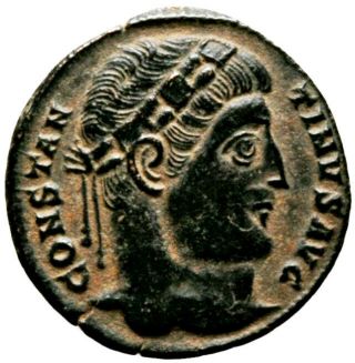 Constantine (331 Ad) Rare Follis.  Campgate Antioch Ca 2557