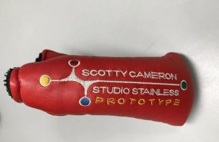 Rare Red Studio Stainless “prototype” Scotty Cameron Putter Head Cover