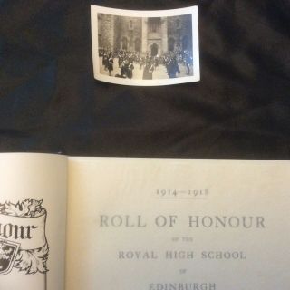 1914 - 1918 Roll of Honour Edinburgh Royal High School 1st Edition WW1 Rare 8