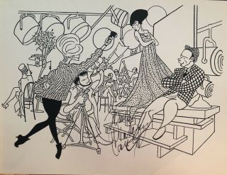 Diahann Carroll Hand Signed Al Hirschfeld Print - No Strings Rare Broadway