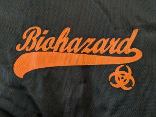 Rare Biohazard Nylon Mesh Button - Down Shirt - Never Worn - W/ny Logo