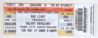 Rare Velvet Revolver 5/17/05 Cleveland Oh Ticket