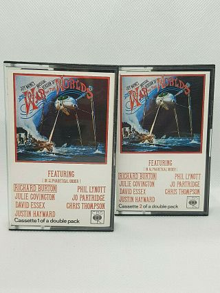 Rare The War Of The Worlds Double Cassette Soundtrack Tape Cbs 1978
