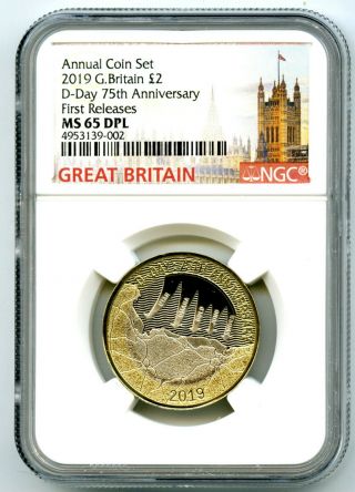 2019 Great Britain 2pnd Ngc Ms65 Dpl D - Day 75th Anniversary First Releases Rare