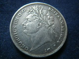 George Iv 1824 Shilling (vf) Rare In Higher Grades