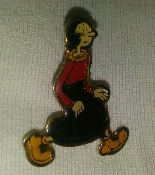Popeye The Sailor Man Olive Oyl Cartoon Enamel Collectible Pin Vintage Rare