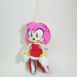 Great Eastern Ge Sonic The Hedgehog - 9 " Amy Rose In Red Dress Plush Doll Rare