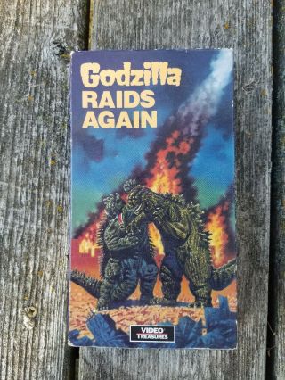 Godzilla Raids Again (vhs,  1989) Cult 50’s Sci - Fi Video Treasures Rare