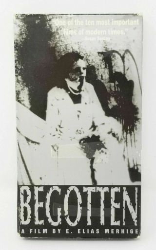 Begotten Vhs By E.  Elias Merhige Cult 1991 Very Rare Horror Film First Print