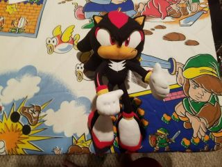 Rare Great Eastern Ge 12 - Inch Shadow Sonic The Hedgehog Plush Toy Doll Figure