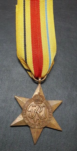 The 2nd World War Africa Star Grj Vi Medal With Ribbon Rare Abc