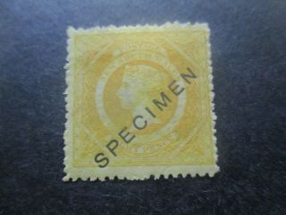 Nsw Stamps: 1860 - 1885 8d Yellow Specimen Rare (e126)