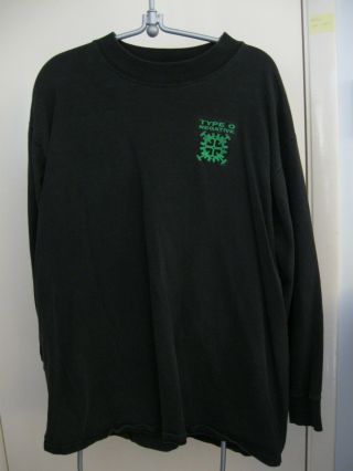 Type O Negative " Black No.  1 " Long - Sleeve Promo Shirt - Xl - Very Rare - 1993