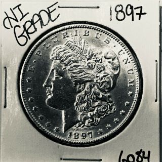 1897 Morgan Silver Dollar Coin 6084 Rare Estate