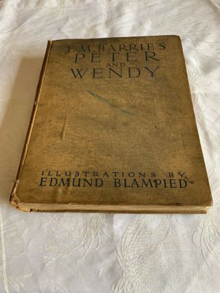 Peter Pan And Wendy Book J.  M Barrie,  Illustrated By Edmund Blampied 1939 Hb Rare