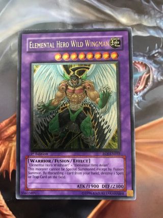 Yu - Gi - Oh Elemental Hero Wild Wingman Ultimate Rare