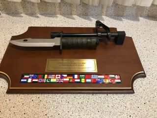 The Operation Desert Storm Commemorative Knife Plaque M9 Bayonet Rare VHTF M - 9 10