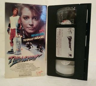 Thrashin 1987 Vhs Josh Brolin Rare Virgin Video Skate Movie