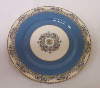 Rare Lenox Autumn 1830 China - Cerelean Blue & Ivory 10 1/2 In Dinner Plate